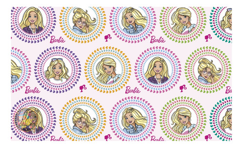 25 Pliegos Papel Envolver S Fiesta Personajes 70x51cm Barbie