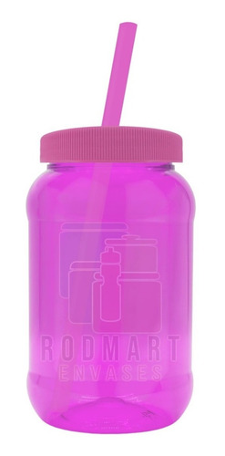 Imagen 5 de 10 de Mason Jar,dulcero,500ml Pigmentado, Popote 50 Pza Lisas