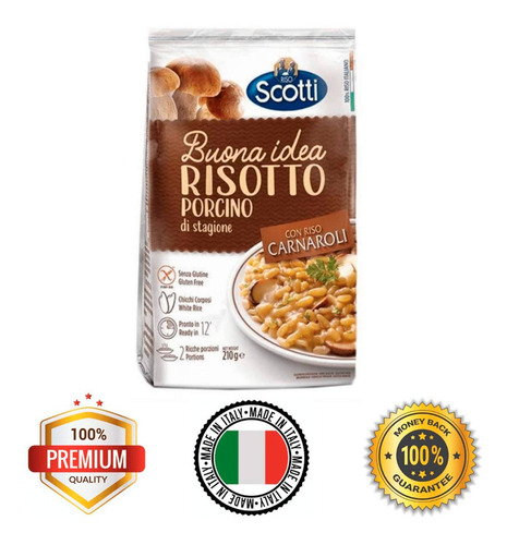 Imagen 2 de 7 de Scotti Risotto Con Hongos Arroz Carnaroli Sin Tacc Italiano