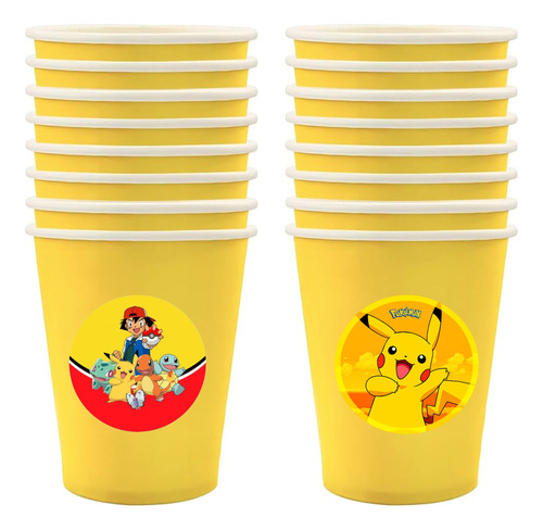 Pack X 10 Vasos Descartables Pikachu Kotillonk