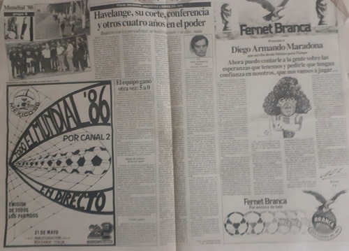 Suple Tiempo Mundial 86 Escribe Maradona,previa Mundial (Usado)