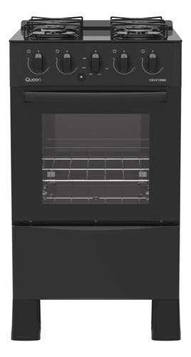 Cocina Supergas Queen 4 Hornallas Mesada De Vidrio Negra