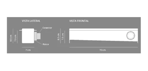 Rejilla Desagüe Ducha Acero Lineal Atrim Inca Slim Br 70x7cm