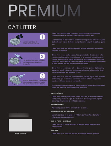 Arena Para Gatos Aglutinante Clean Paws - 24kg - Sanitaria