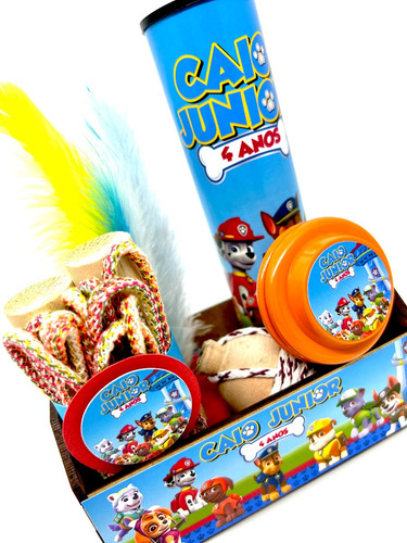 Kit Lembrancinha Centro Mesa Patrulha Canina Brinquedos 20un