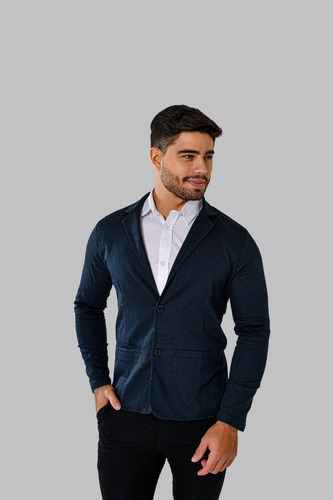 Blazer Masculino Slim Fit Com Elastano
