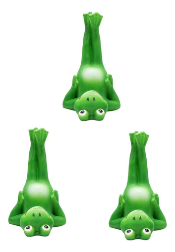 3x Figuras En Miniatura De Rana Adornos De Mesa De Mesa
