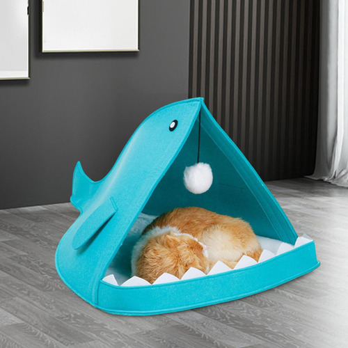 Camas Para Gatos Para Gatos De Interior Cama Cómoda Azul