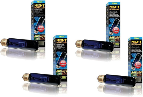 Exo Terra Night-glo Moonlight Lamp, 15-watt (4 Pack)