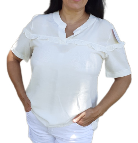 Blusa De Mujer Cuello Mao