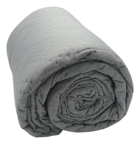 Cubrecama Cover Quilt Reversible King Size Tela Premium Color Gris Lisa