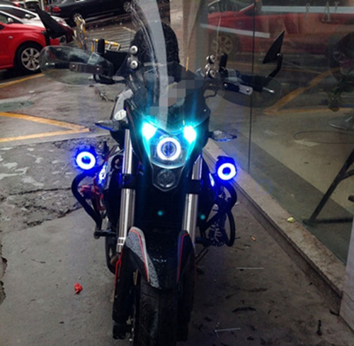 Par Farol Milha Super Led U7 U5 6500k Olhos De Anjo Branco