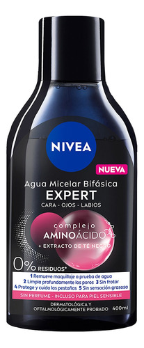 Agua Micelar Desmaquillante Nivea Micellair Expert 400ml