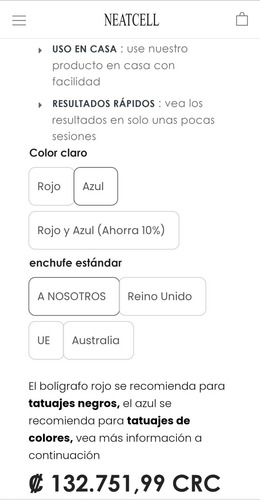 Neatcell Láser.tratamiento Piel.quita Tatuajes.acnea.pecas