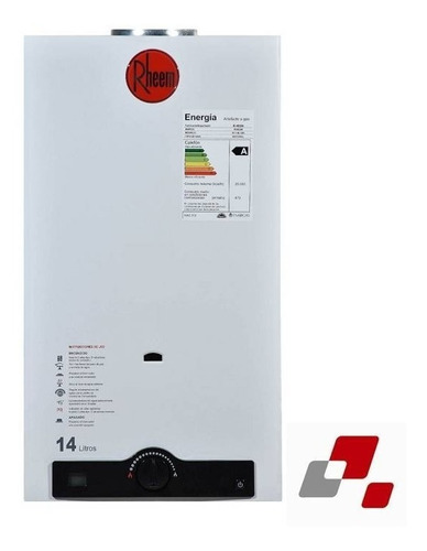 Calefon Rheem 14 Litros Gas Nat Automatico Sin Llama Piloto