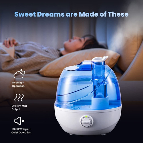 Humidificador Ultrasonico Apagado Automatico De 2.5 L Blanco