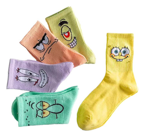 Spongebob Squarepants Emoji Calcetines De Longitud Media