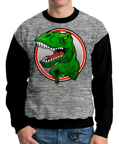 Moletom Dinossauro Adulto Dino Unissex Roupa Blusa Casaco Cz