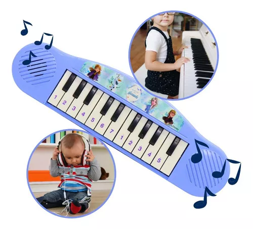 KIT PIANO INFANTIL MUSICAL 2 UND BRINQUEDO PIANINHO TECLADO SONS PARA  MENINO E MENINA 22 TECLAS (2 AZUIS)