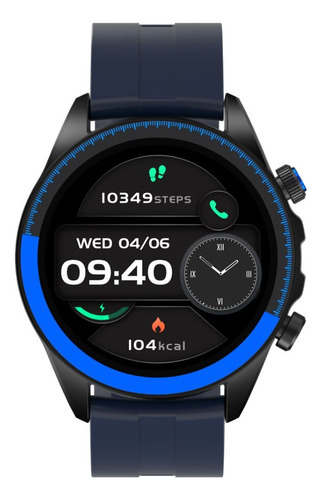 Smart Watch Karios S1 Krono Color De La Caja Negro Color De La Malla Azul Color Del Bisel Negro Diseño De La Malla Liso