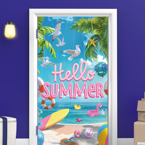 Decoraciones Para Fiesta En La Playa, Pancarta De Puerta De
