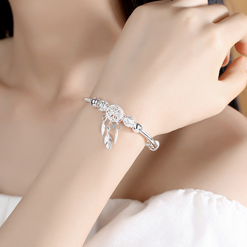 Pulsera Chapada En Plata Para Pulsera De Moda Femenina