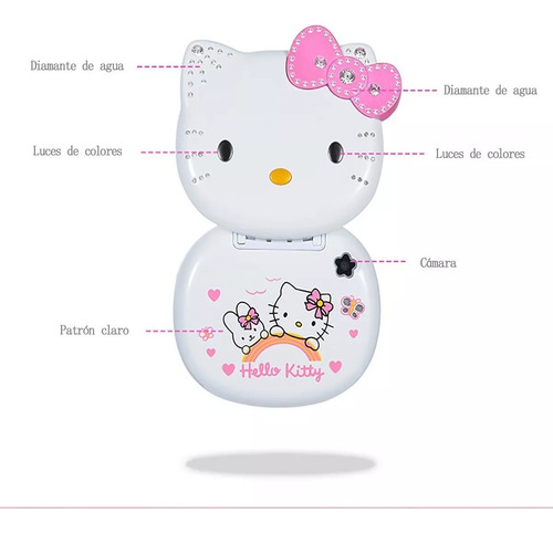 Nuevo Teléfono Plegable De Dibujos Animados De Hello Kitty