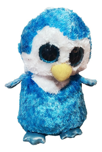 Peluche De Búho Azul De Ojos Grandes Ty Beanie Boo Ice Cube