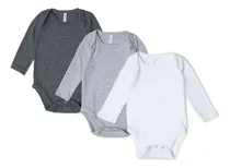 Comprar Bodies X 3 Para Bebes Lisos Algodón Pima Baby Ginos