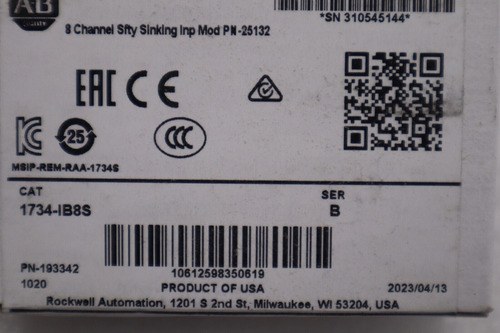 2023 New Sealed Allen Bradley 1734-ib8s / 1734ib8s S Ccw