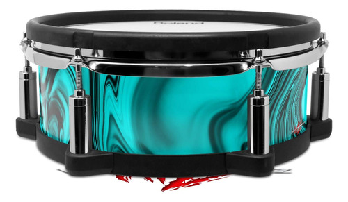 Skin Wrap Para Tambor Roland Pd-108 Metal Liquido Cromo Neon