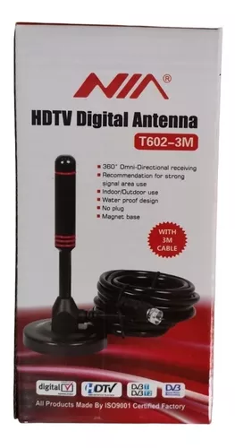 Antena Interior Tv Televisión Digital Terrestre Tdt Dvb-t2- 3 Mt