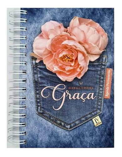 Agenda Permanente Maravilhosa Graça Jeans Grande