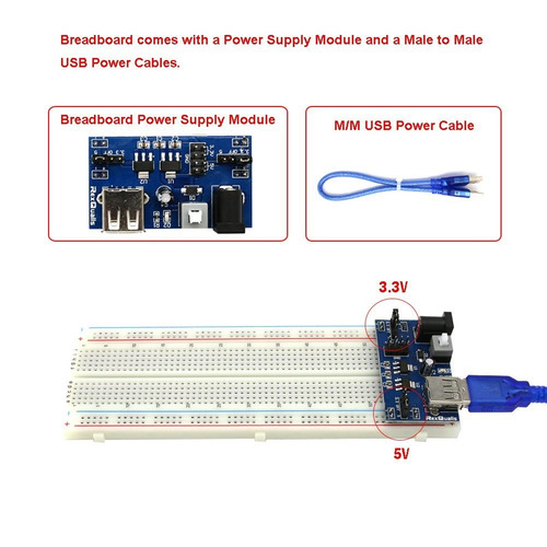 Kit De Componentes Electrónicos Fun W / Módulo De Alimentaci