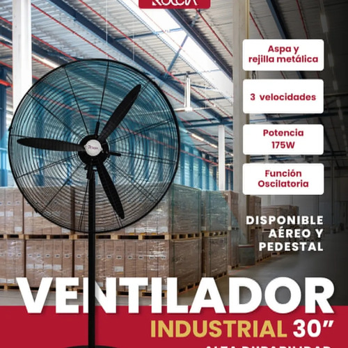 Ventilador Industrial De Pedestal Y Aereo 18 26 30 Pulgadas