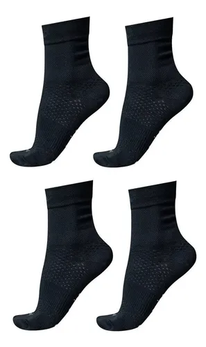 Kit 4 Pares Meia Poliamida Corrida Cano Médio Hupi Fun