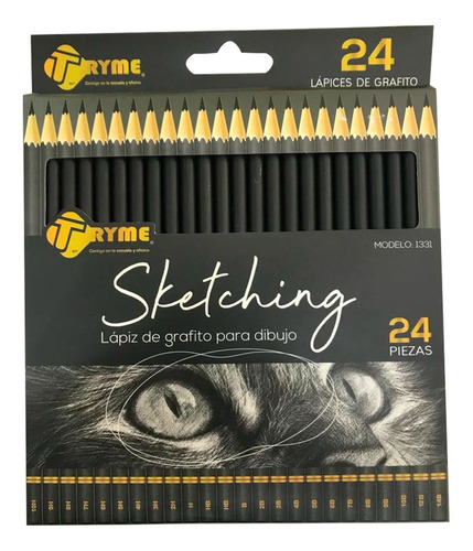 Lapices Dibujo Grafito Tryme Sketching 24 Graduaciones