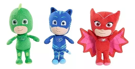 Peluche Basico Pj Masks Colección Heroes En Pijamas