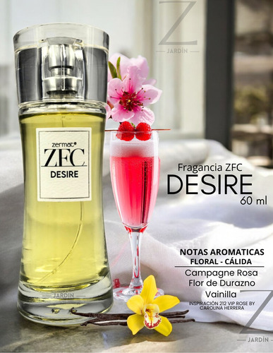 Perfume Para Dama Desire, Linea Senzuel, Zermat Zfc.