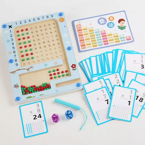 multiplicação matemática, 2 em 1 multiplicação e adição tabuleiro jogo  Montessori para aprender matemática, Adição multiplicação matemática para o