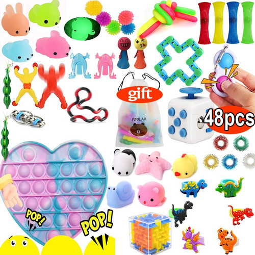 Ds* Conjunto De 48 Brinquedos Sensoriais Macios Para