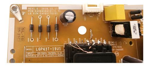 Fuente Modelo: 43um7310pua N/p: Eax68304101 (1.7)