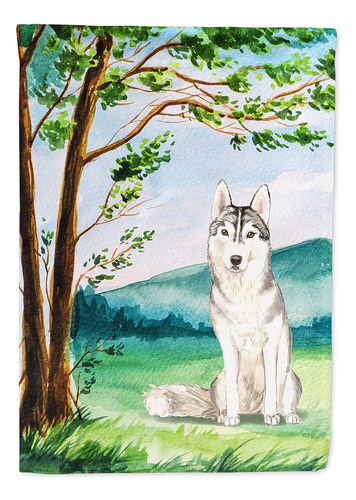 Caroline's Treasures Ck2555gf Under The Tree Siberian Husky 