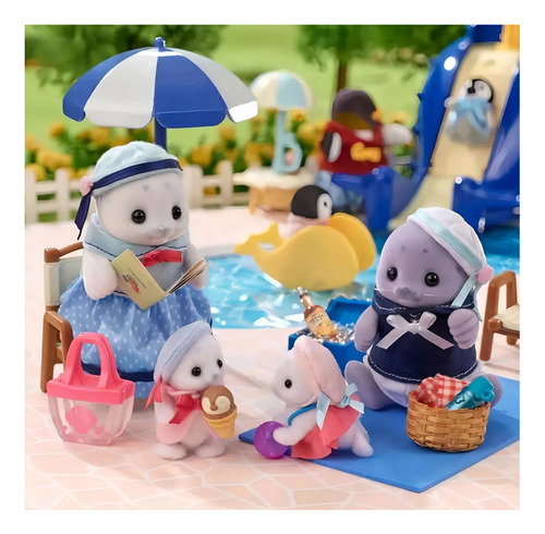 Sylvanian Families Familia Das Focas Epoch Magia Epoch 5759