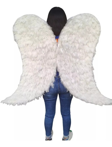 Alas De Angel Plumas Blanca 1.2mt Grande Gigante Disfraz