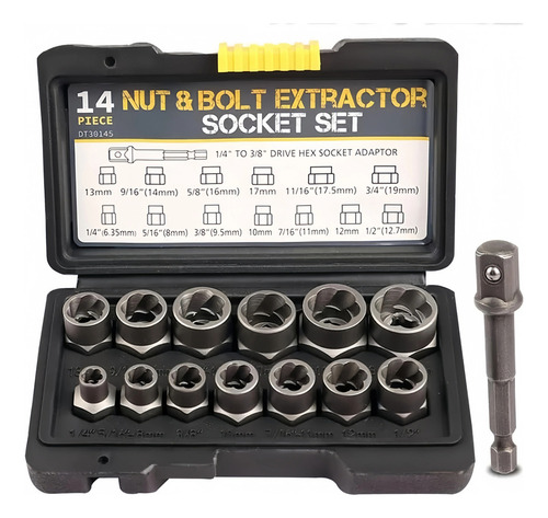 Pa Juego Extractor De Tornillos Y Tuerca 14 Piezas