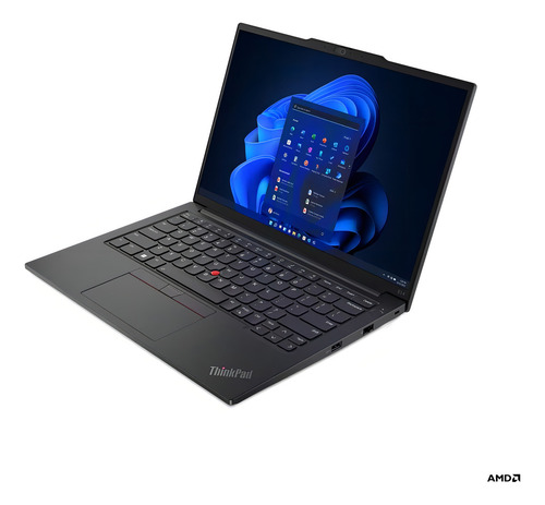 Notebook Lenovo Amd Ryzen 7 16gb 512gb Thinkpad E14 G5 14, cor preta