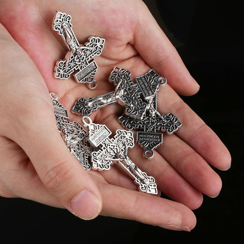 10 Charms Cruz De Perdón Crucifijo Jesús Sagrado Corazón
