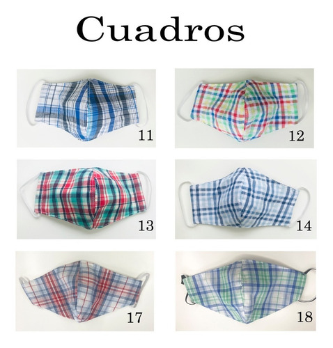 1 Barbijo En Tela Lavable Reusable Reversible