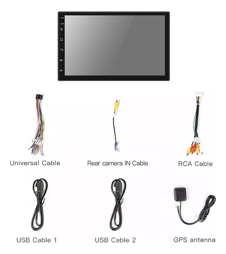 7 Pulgadas Coche Estereo Android Gps Doble Din Camara 2g+32g